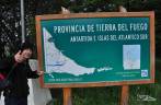 Mostrando a nossa localização no Parque Nacional Tierra del Fuego, em Ushuaia, no sul da Argentina